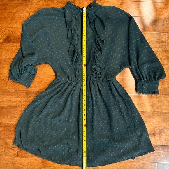 Zara Dress Green Super Comfy Perfect for Christmas Size XS - Picture 15 of 17